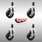 Service Caster 4 Inch 316SS Soft Rubber Swivel 1-3/8 Inch Expanding Stem Caster Set Brake SCC SCC-SS316EX20S414-SRS-TLB-138-4 - alternate 2